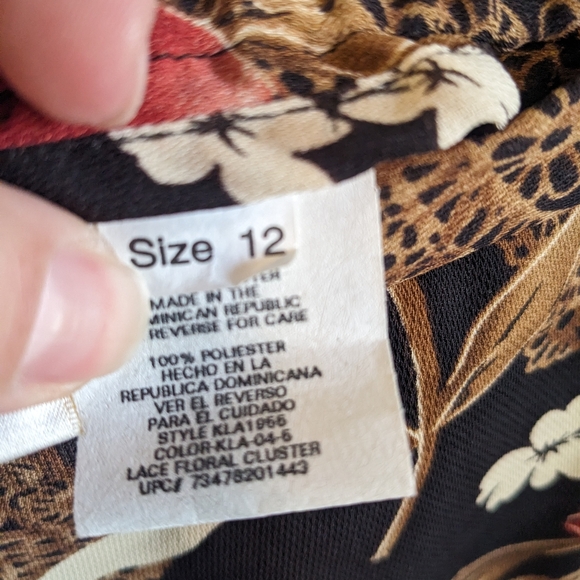 Kathie Lee Collection Vintage Floral Printed Midi Skirt, size 12 - Picture 5 of 6